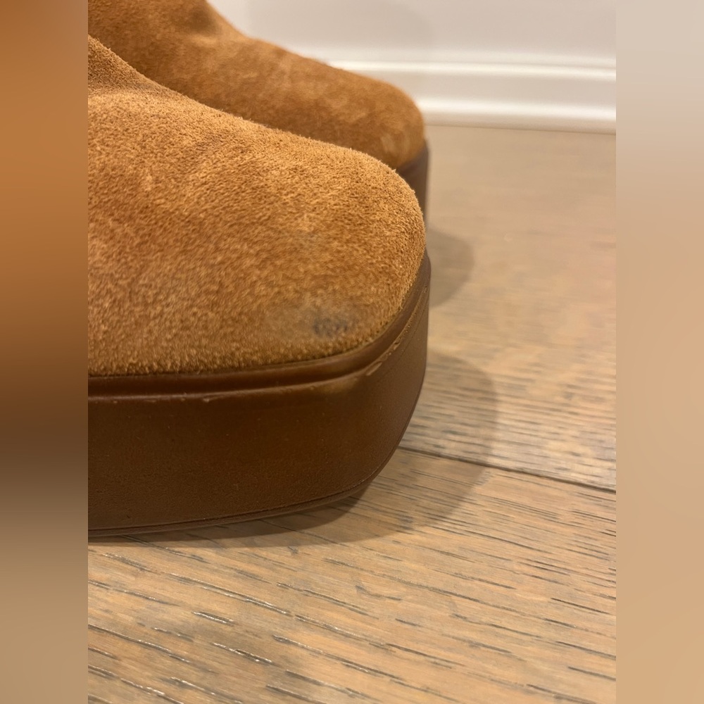 Brown Suede Platform Ankle Boots - Picture 5 of 5